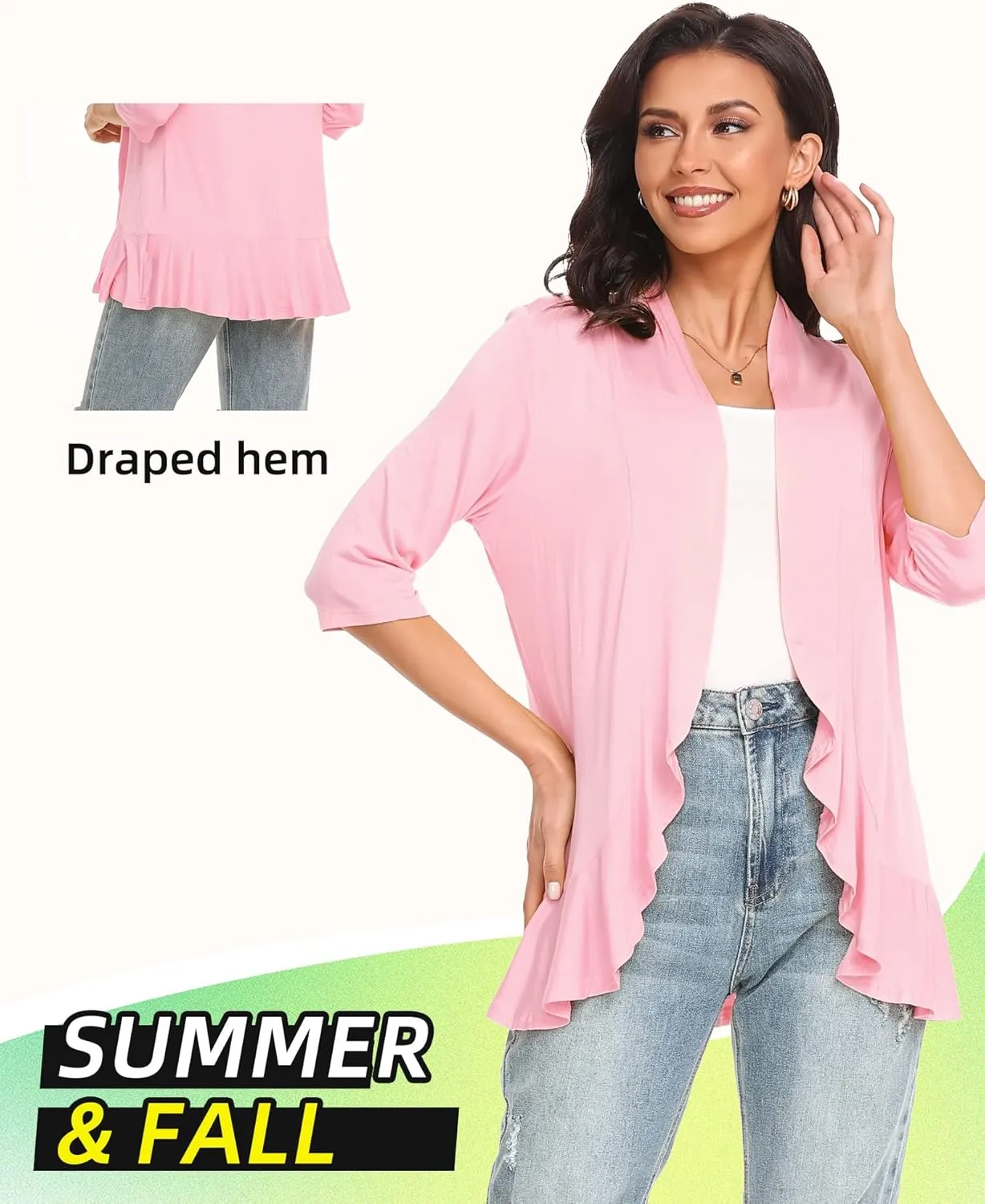 Argstar Women's 3/4 Sleeve Cardigan (S-3XL)