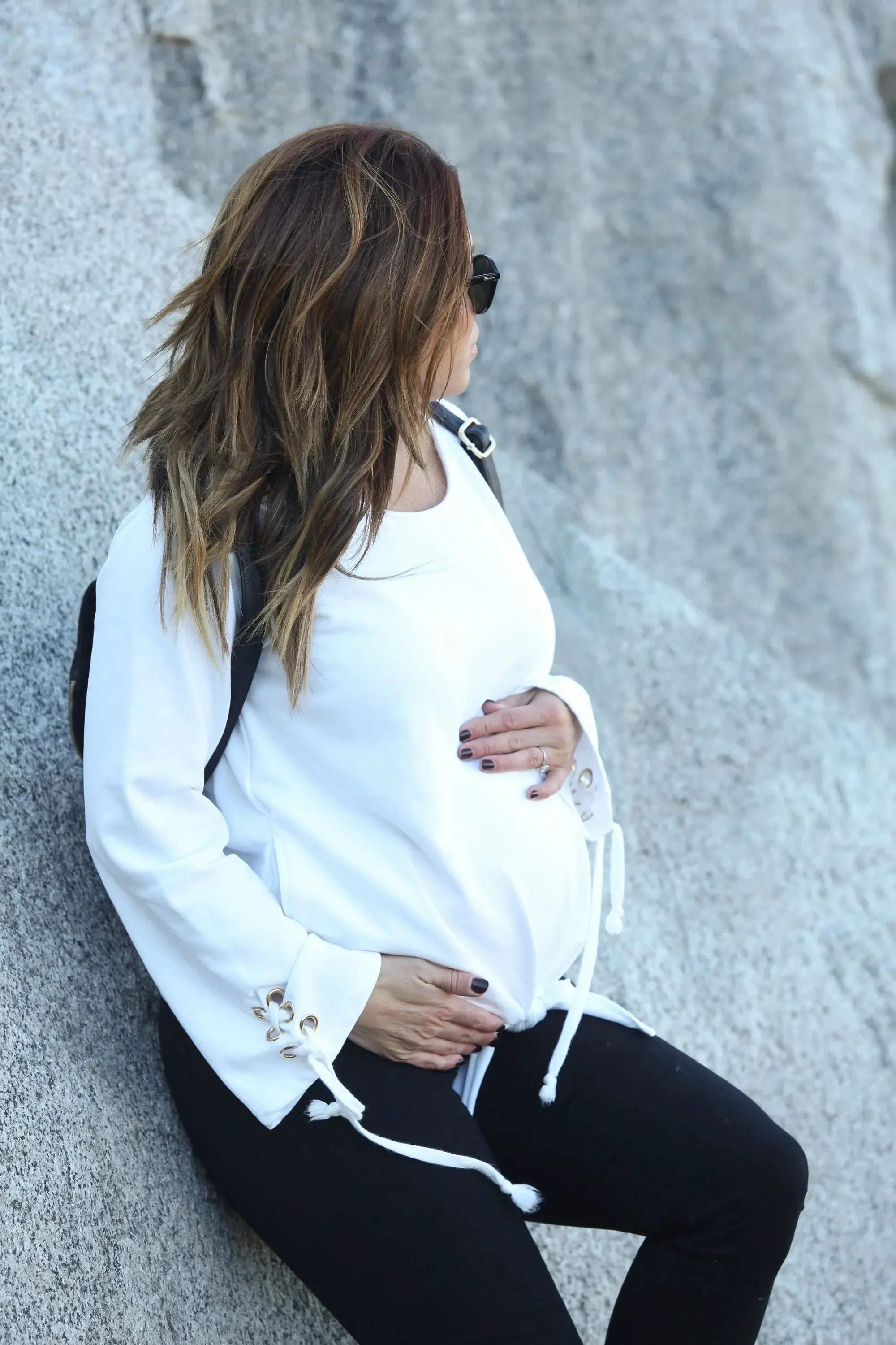 Cream Bump and Beyond Knotted Sweatshirt
