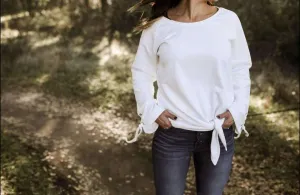 Cream Bump and Beyond Knotted Sweatshirt