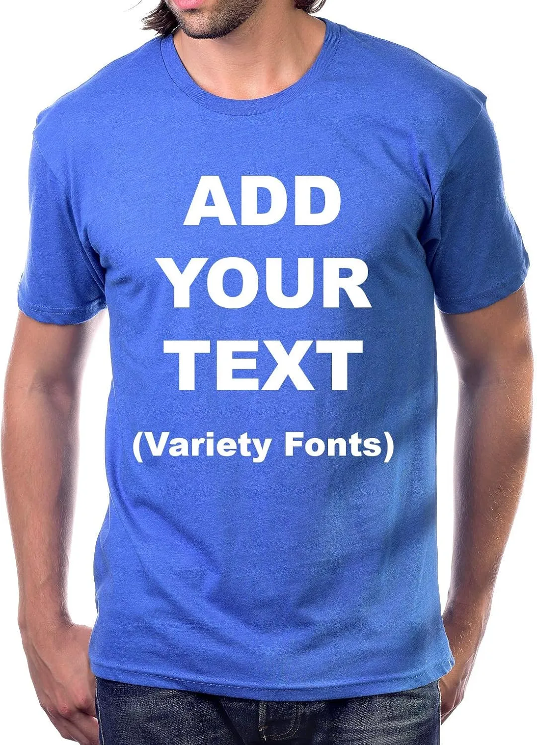 Custom T Shirts Front & Back Add Your Text Ultra Soft for Men & Women Cotton T Shirt