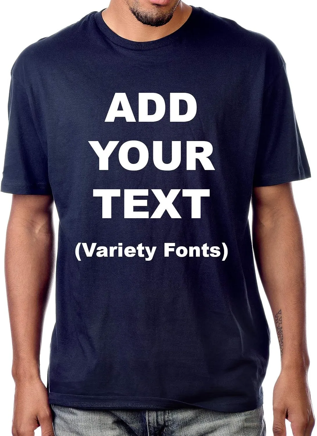 Custom T Shirts Front & Back Add Your Text Ultra Soft for Men & Women Cotton T Shirt