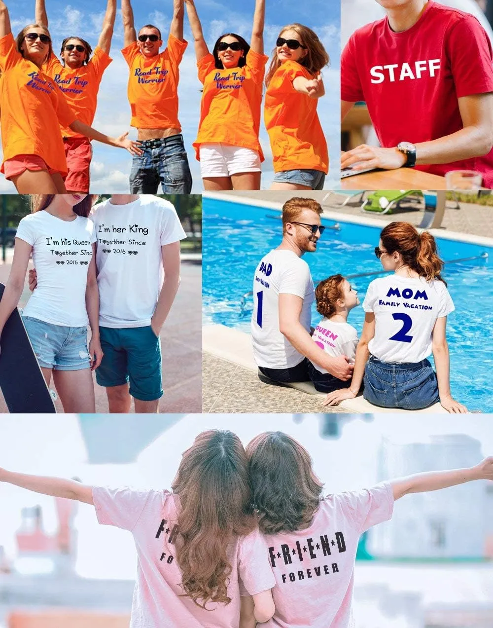 Custom T Shirts Front & Back Add Your Text Ultra Soft for Men & Women Cotton T Shirt