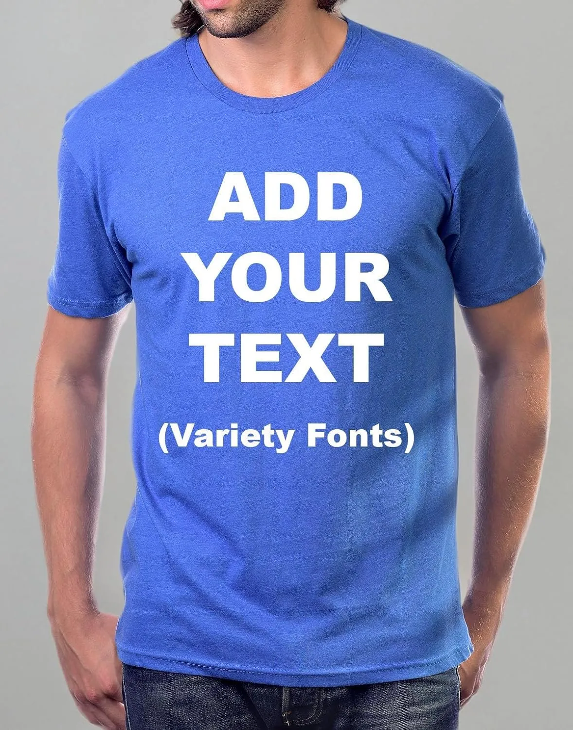 Custom T Shirts Front & Back Add Your Text Ultra Soft for Men & Women Cotton T Shirt