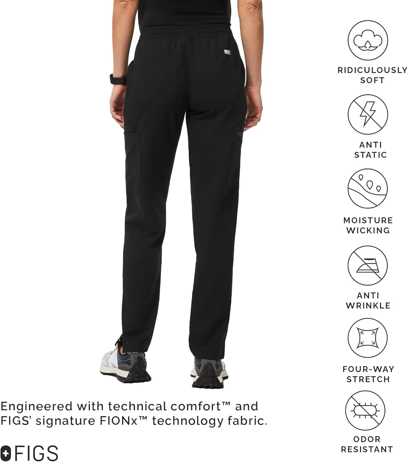 FIGS YOLA Skinny Maternity Scrub Pants for Women  11 Pockets, 4-Way Stretch, Anti-Wrinkle Women Scrub Bottoms