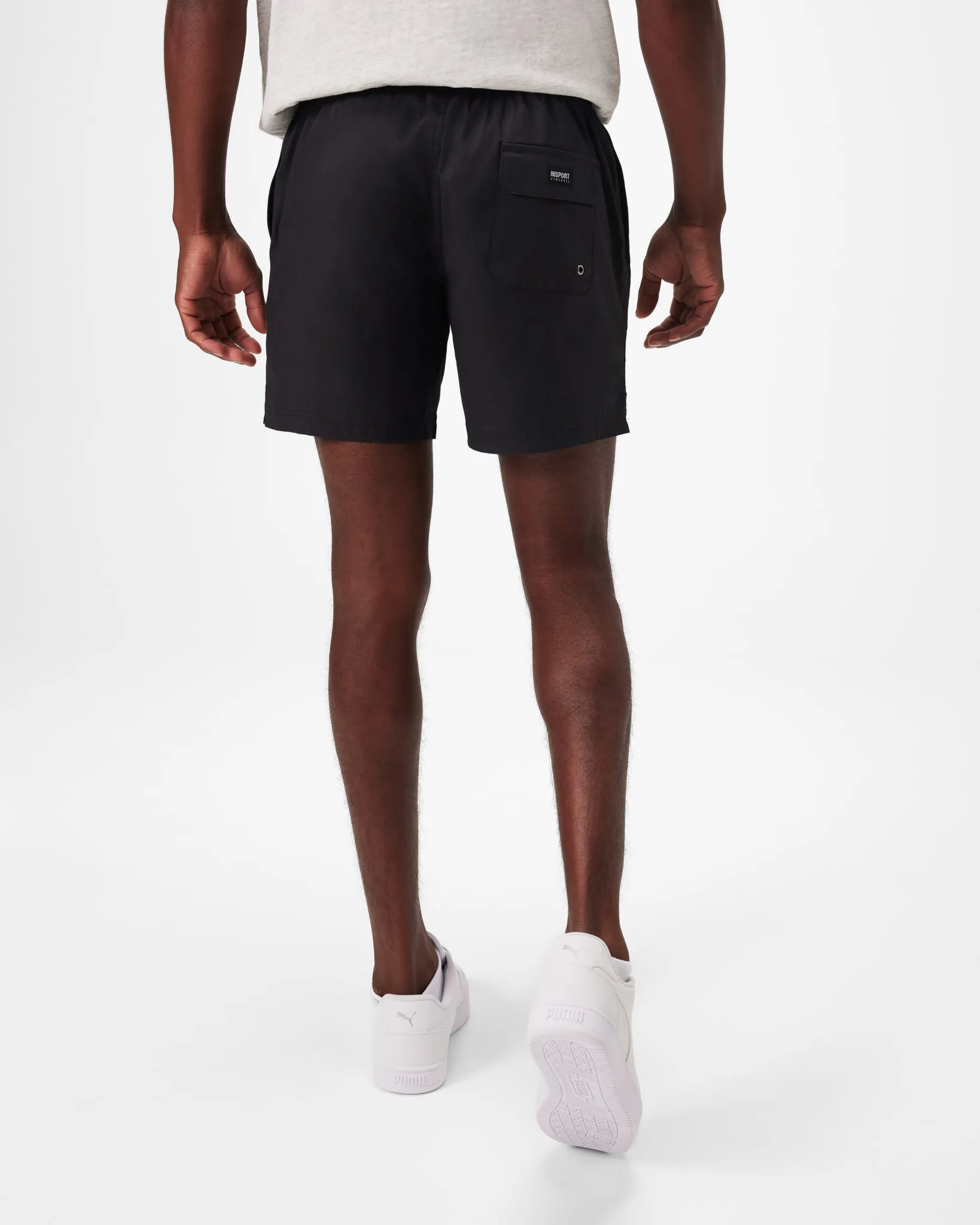 INSPORT MEN'S BONDI GYM BLACK SHORTS