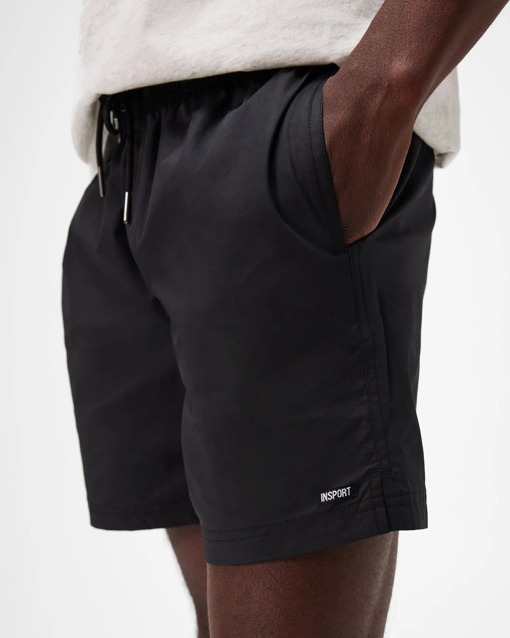 INSPORT MEN'S BONDI GYM BLACK SHORTS