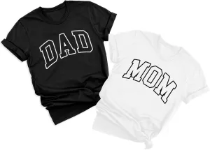 Mom and Dad Shirts Pregnancy Announcement Tshirts Couple Matching Outfits Pregnancy Reveal Mother Fathers Day Tee
