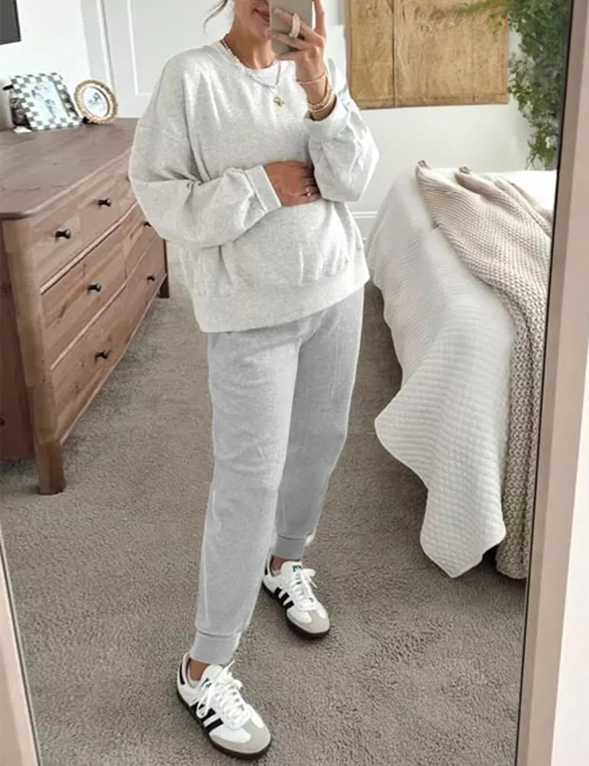 Peauty Buttery Soft Maternity Jogger Pants with Cuffed Tapered Legs, Over The Belly Design for Lounge & Active Wear