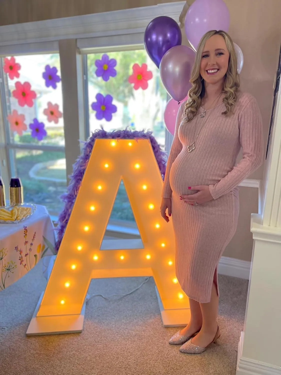V Neck Side Ruch Knit Ribbed Maternity Bodycon Dress，Maternity Dress for Baby Shower