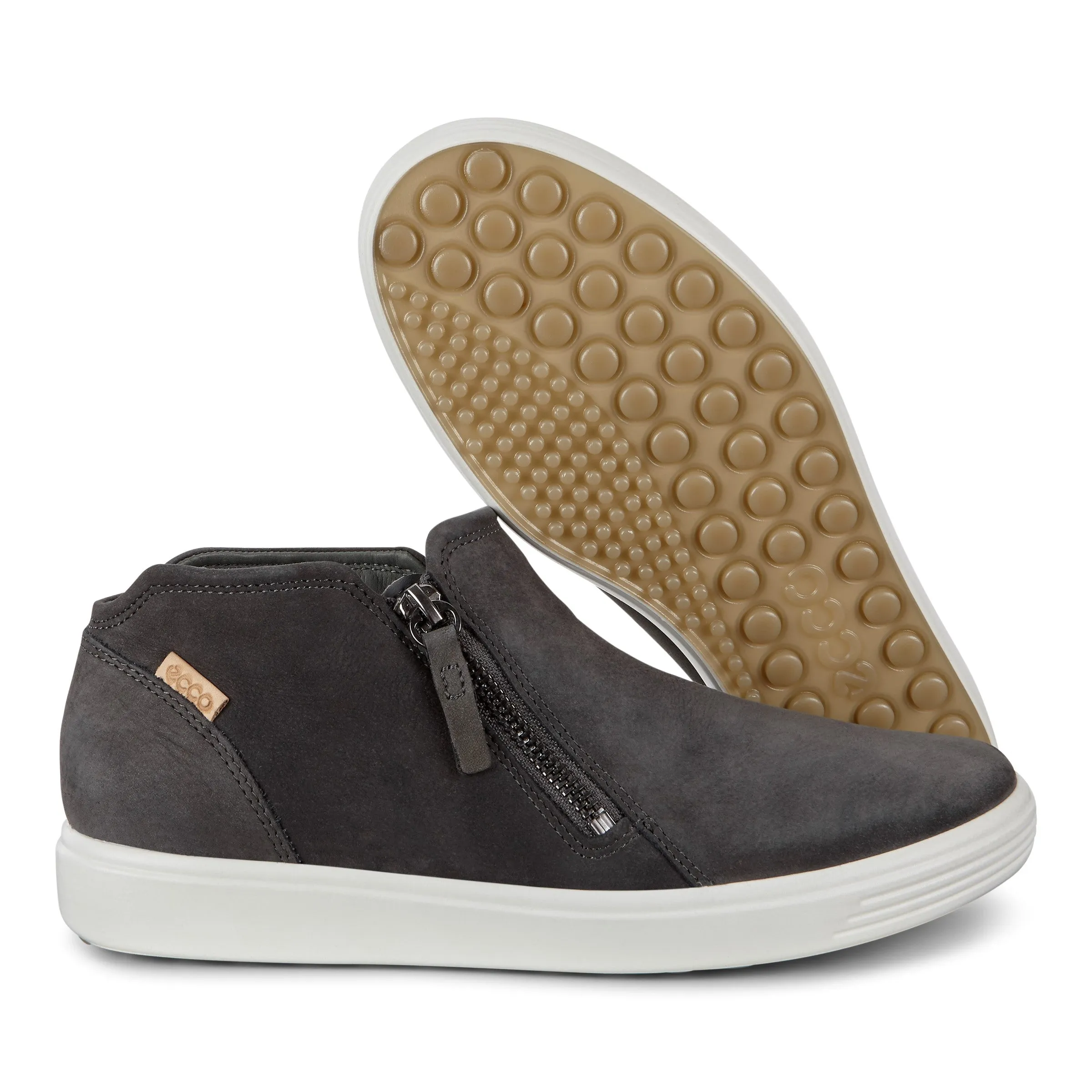 Women's Ecco Soft 7 Low Boot Color: Dark Shadow