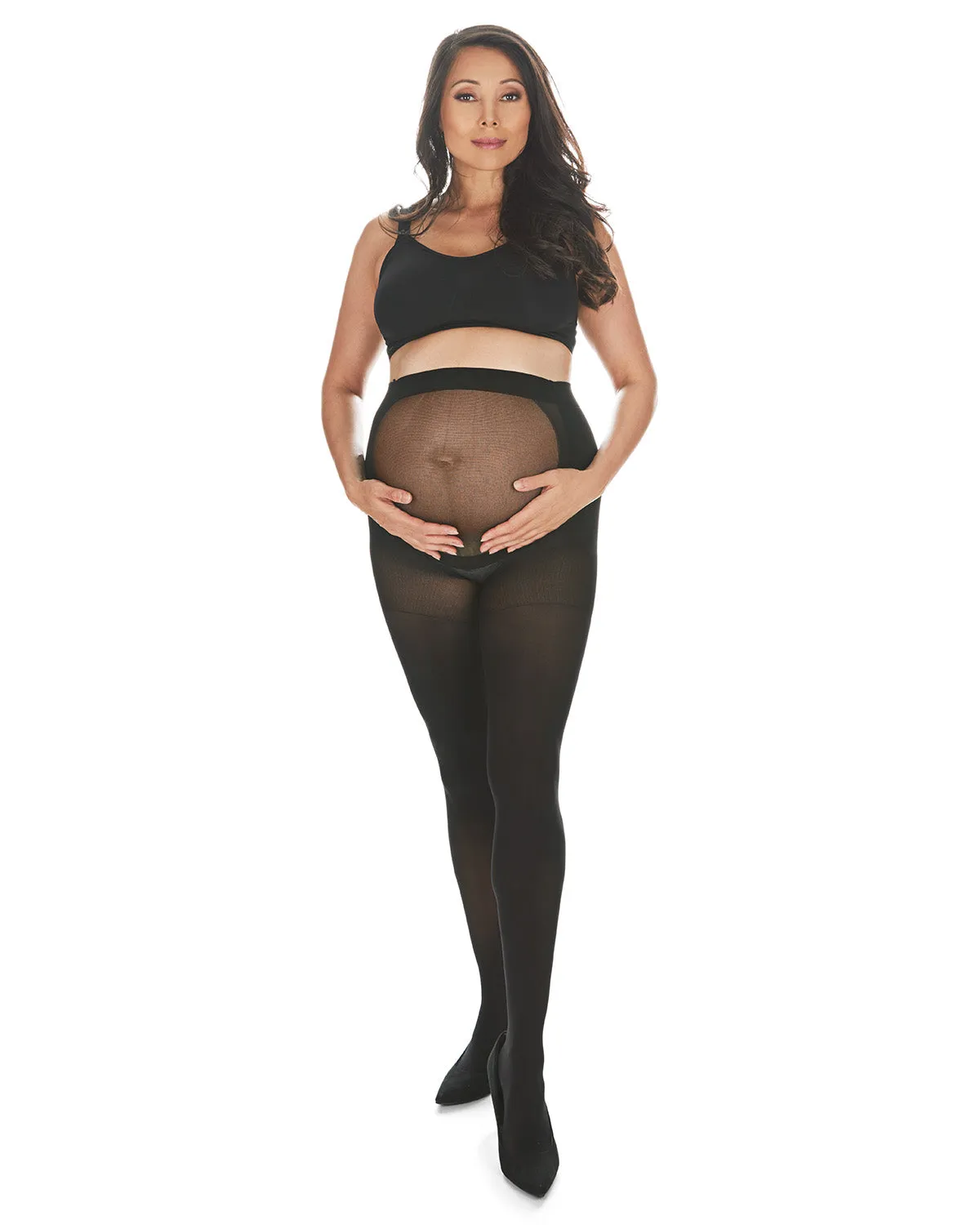 Women's Microfiber 60 Denier Opaque Maternity Tights