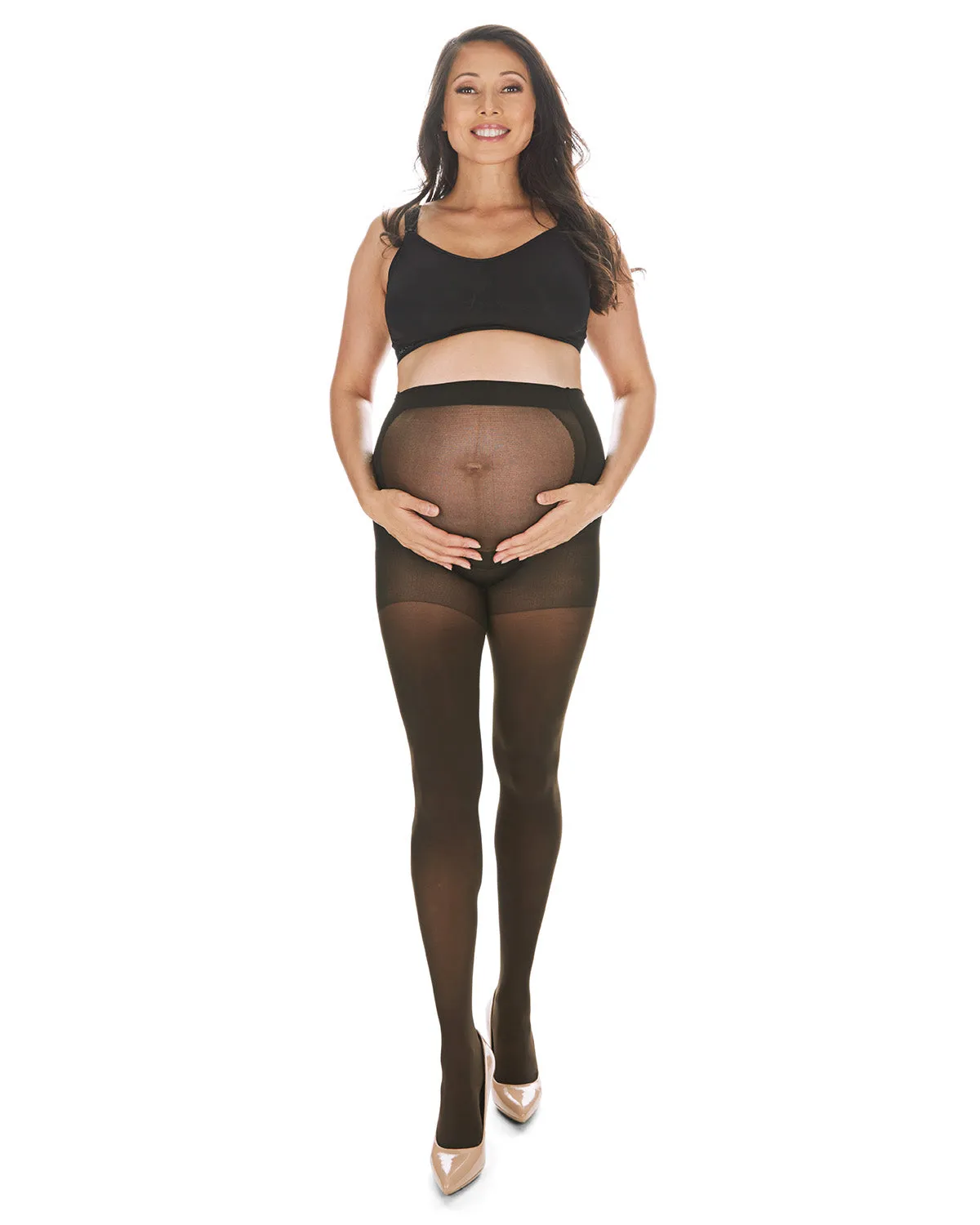 Women's Microfiber 60 Denier Opaque Maternity Tights