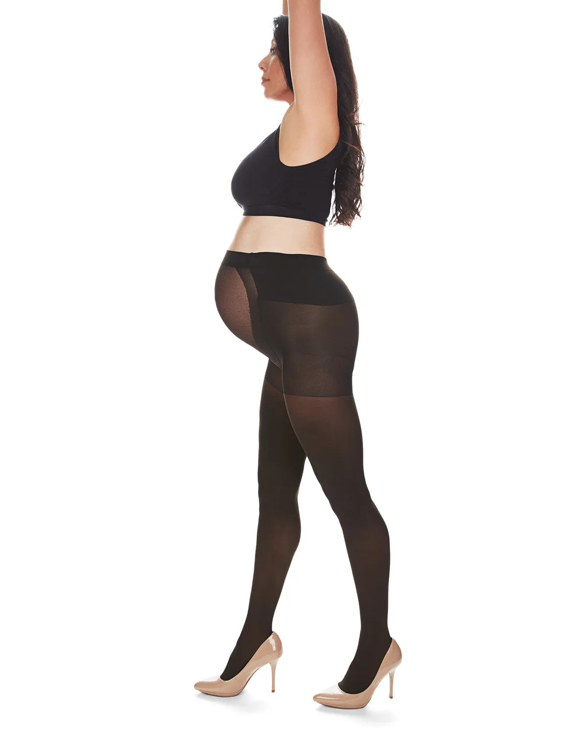 Women's Microfiber 60 Denier Opaque Maternity Tights